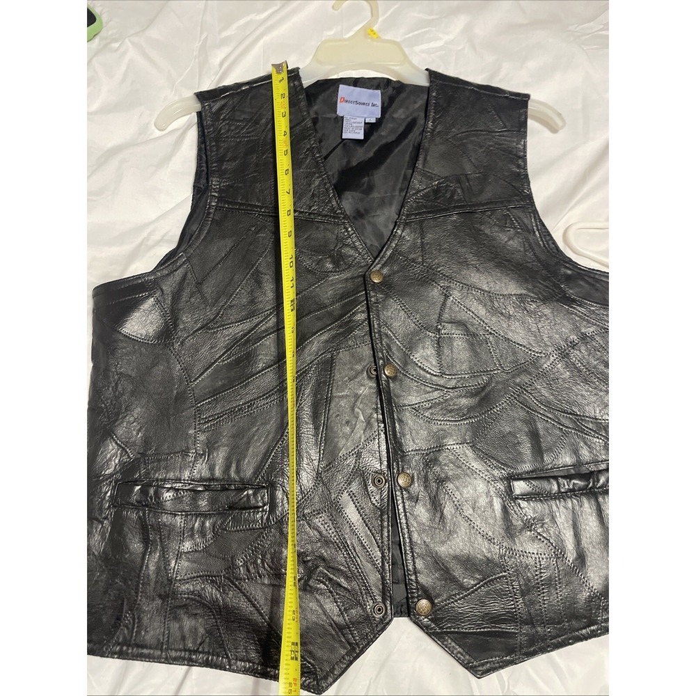 Direct Source Inc Men's Patchwork Leather Vest Si… - image 6
